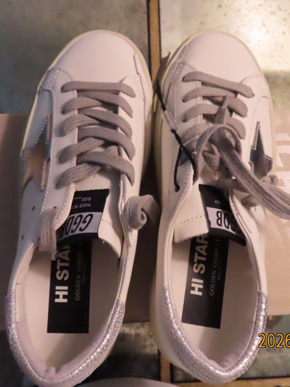 Golden Goose-Women'sSize 36-Hi Star with star and metallic silver heel - Picture 12 of 16